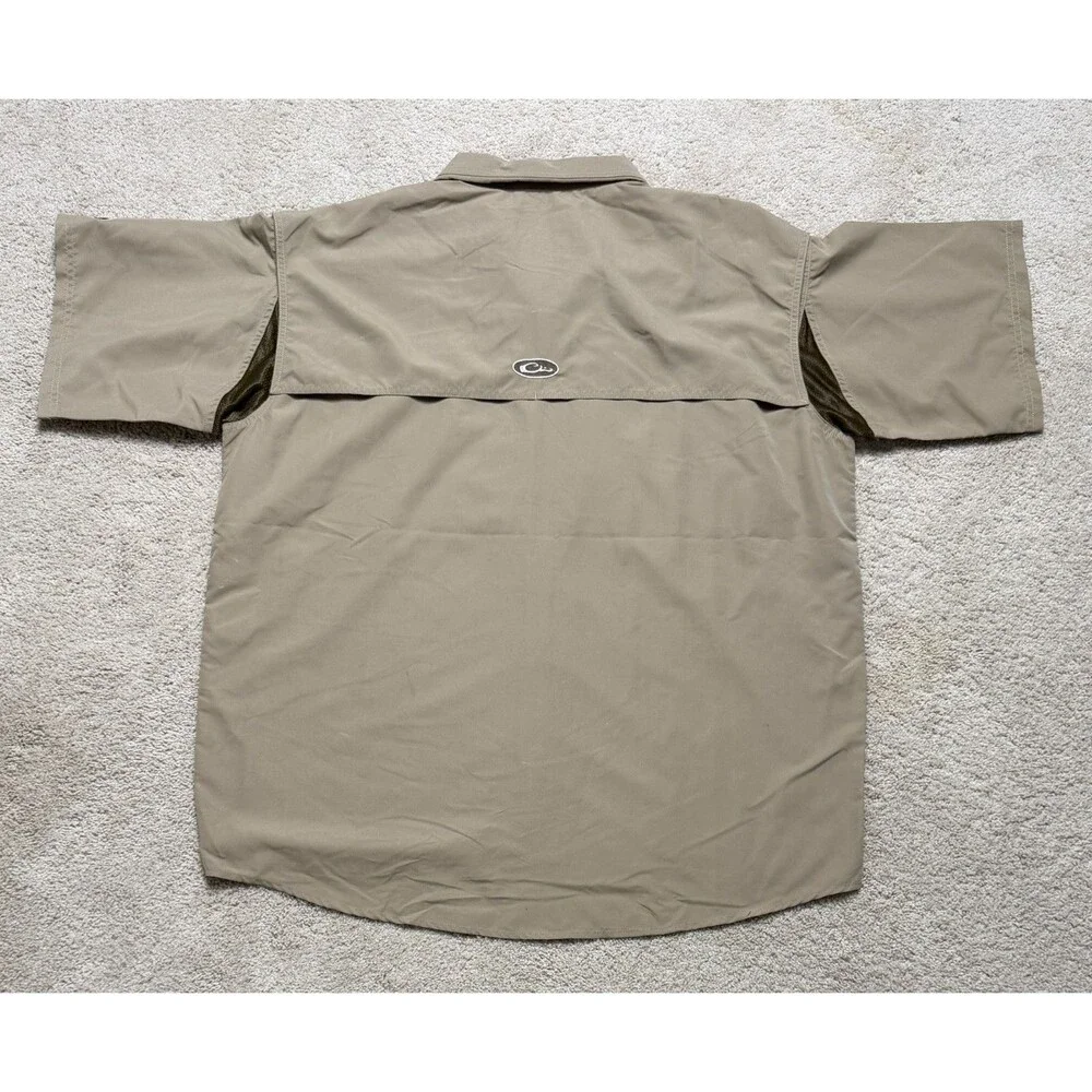 Drake Flyweight S/S Wingshooter's Shirt Khaki Mens 2XL Waterfowl Fishing Hunting